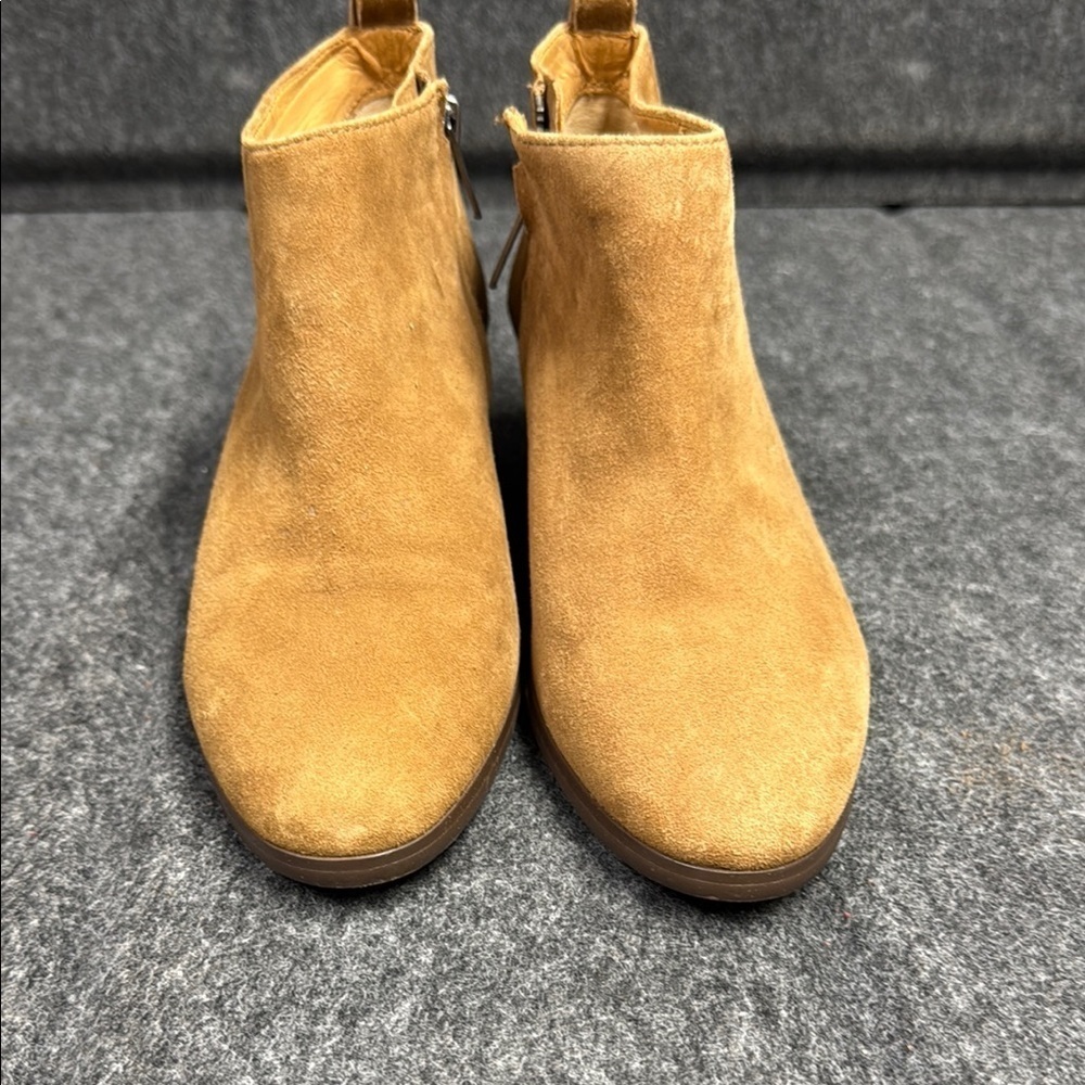J. Crew Tan Ankle Booties Sleek Suede Design - Picture 5 of 8